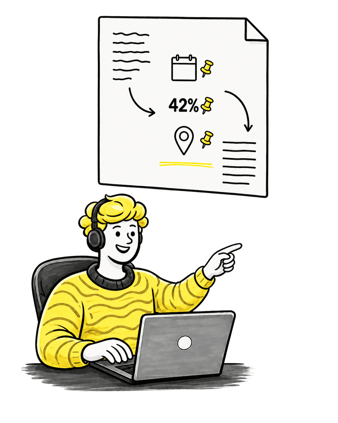 A writer preserving facts while rewriting a document