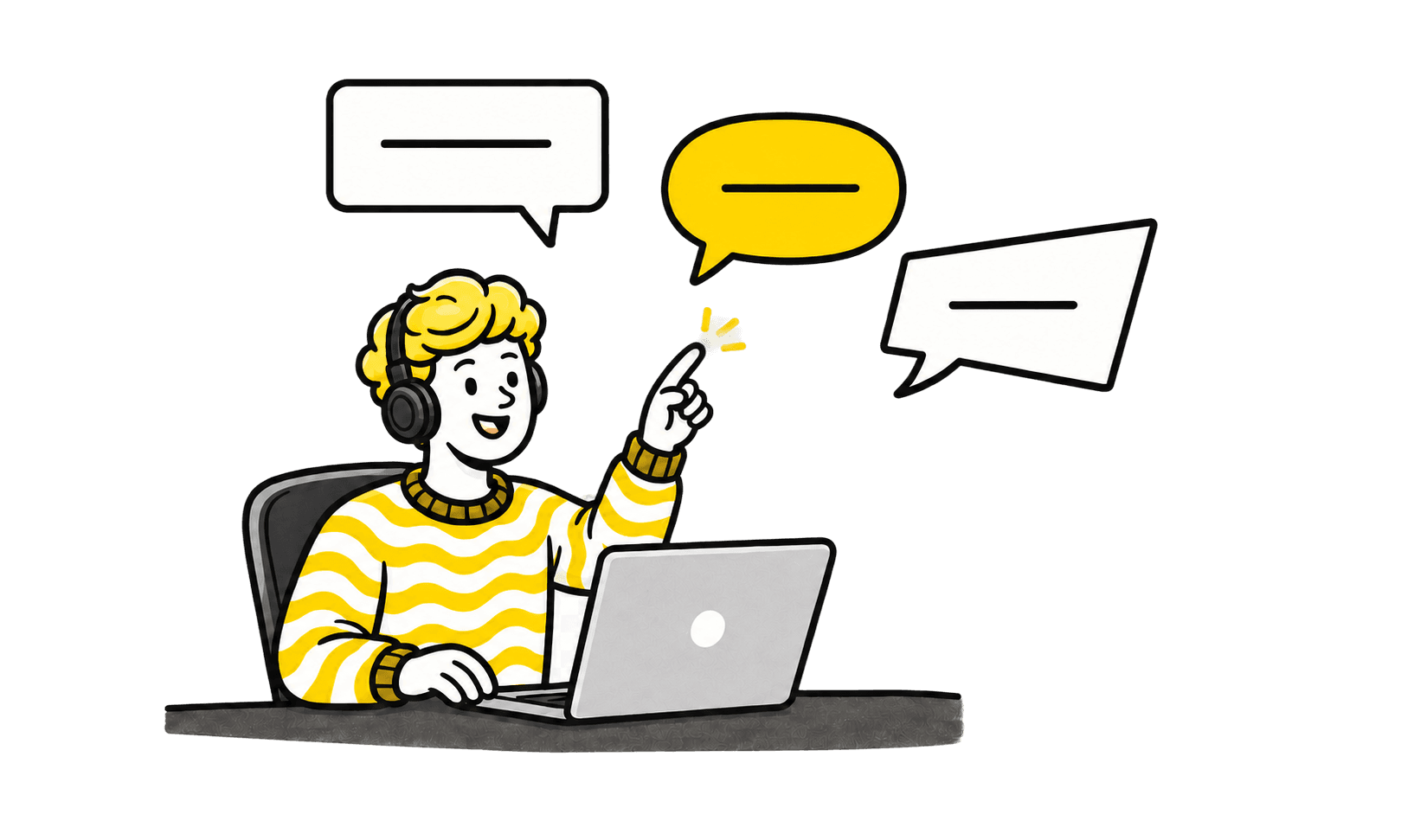 A laptop showing conversational tone options