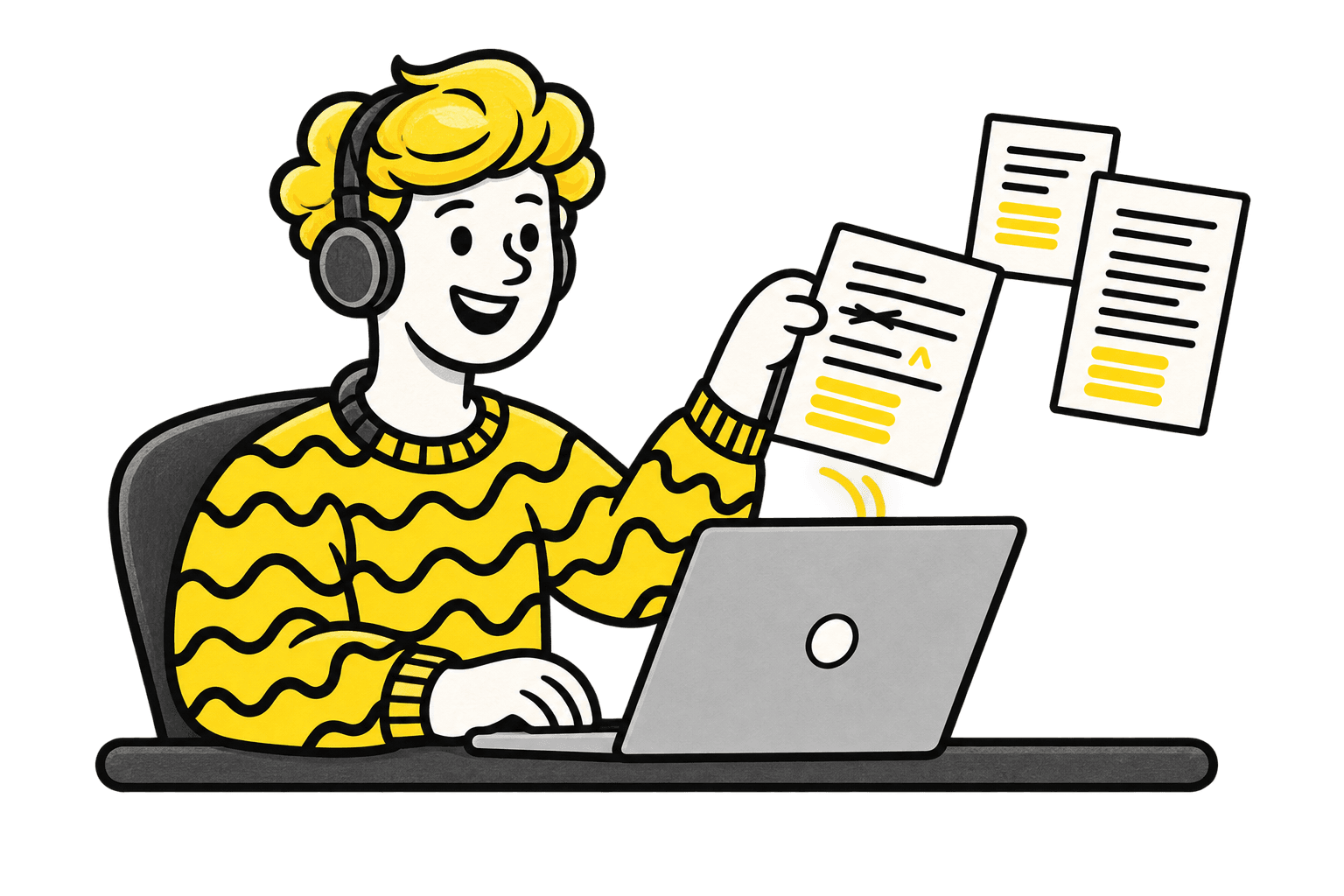 A writer working from an existing draft in Polyscribe