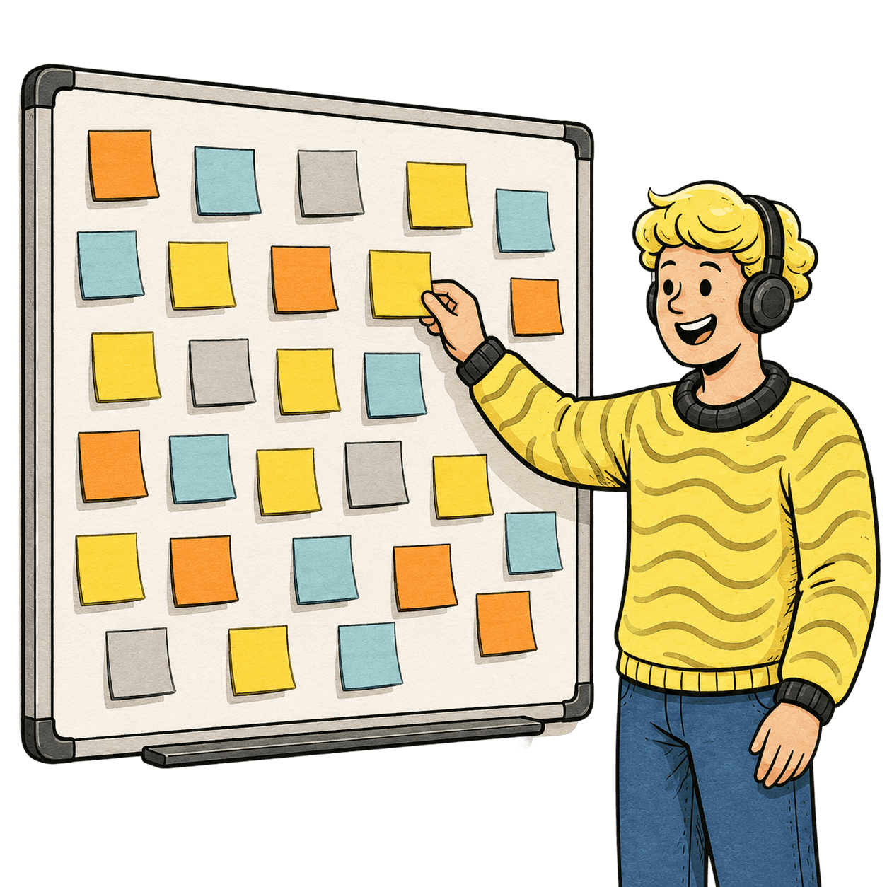 A writer selecting from custom writing presets