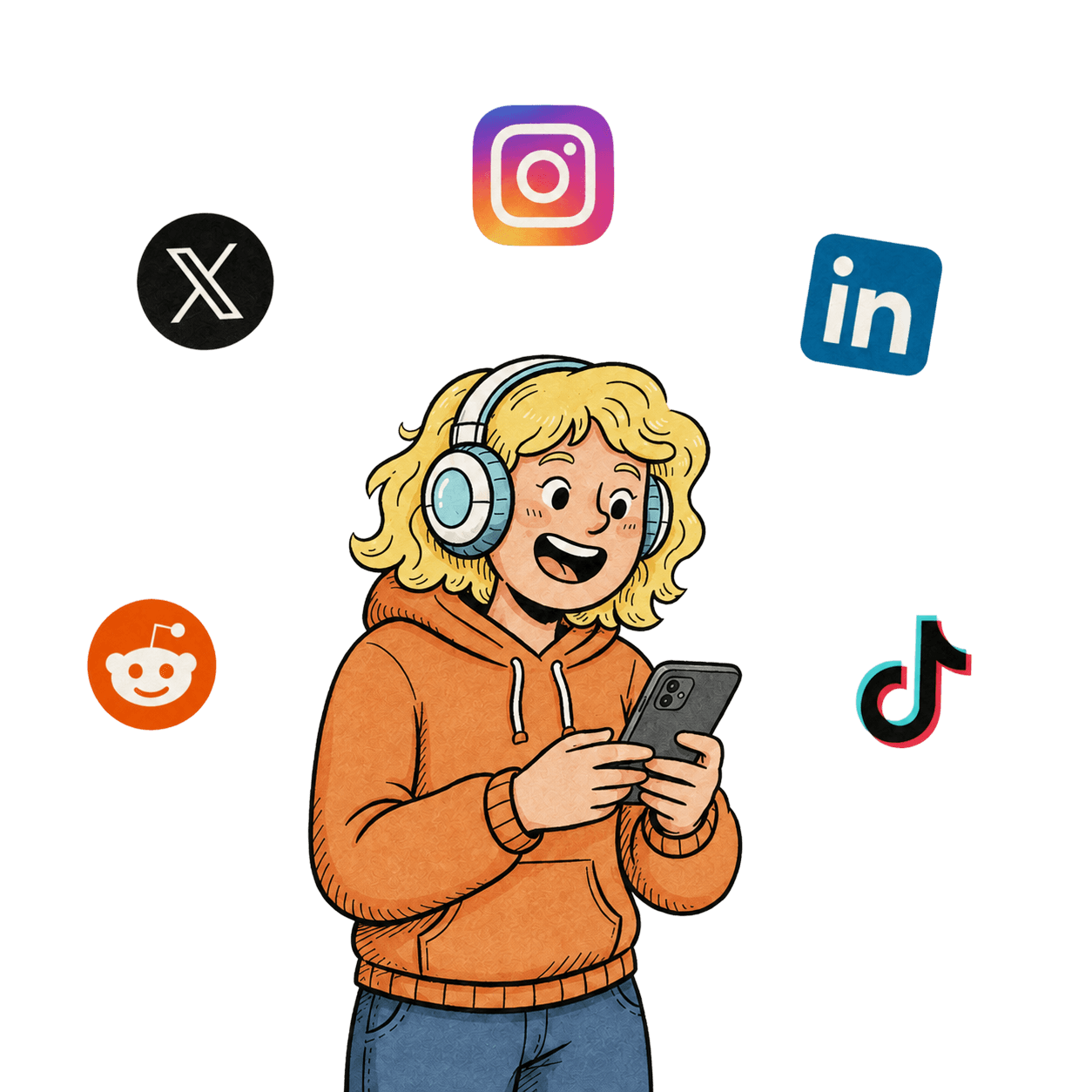 A writer preparing content for several publishing platforms