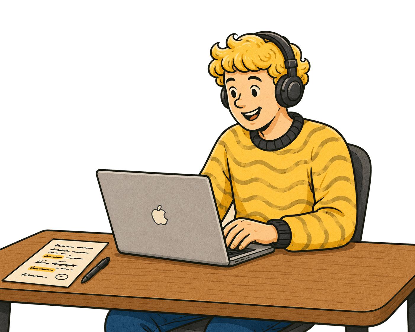 A writer working from an existing draft in Polyscribe